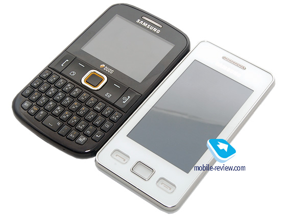 Зовнішній вигляд Samsung GT-E2222 і Samsung Star II (праворуч):