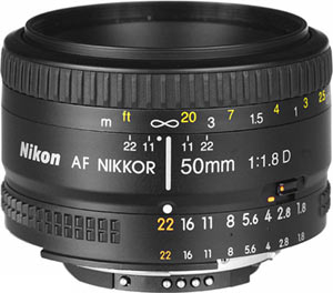 Nikon Nikkor 50mm AF 1,8D (а також всі інші AF версії цього об'єктива: G і без D)